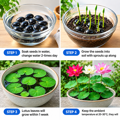 🪷 15 Mixed Bowl Lotus Seeds - Pond & Container Water Lily💧