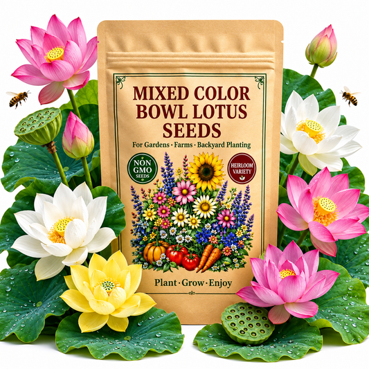 🪷 15 Mixed Bowl Lotus Seeds - Pond & Container Water Lily💧